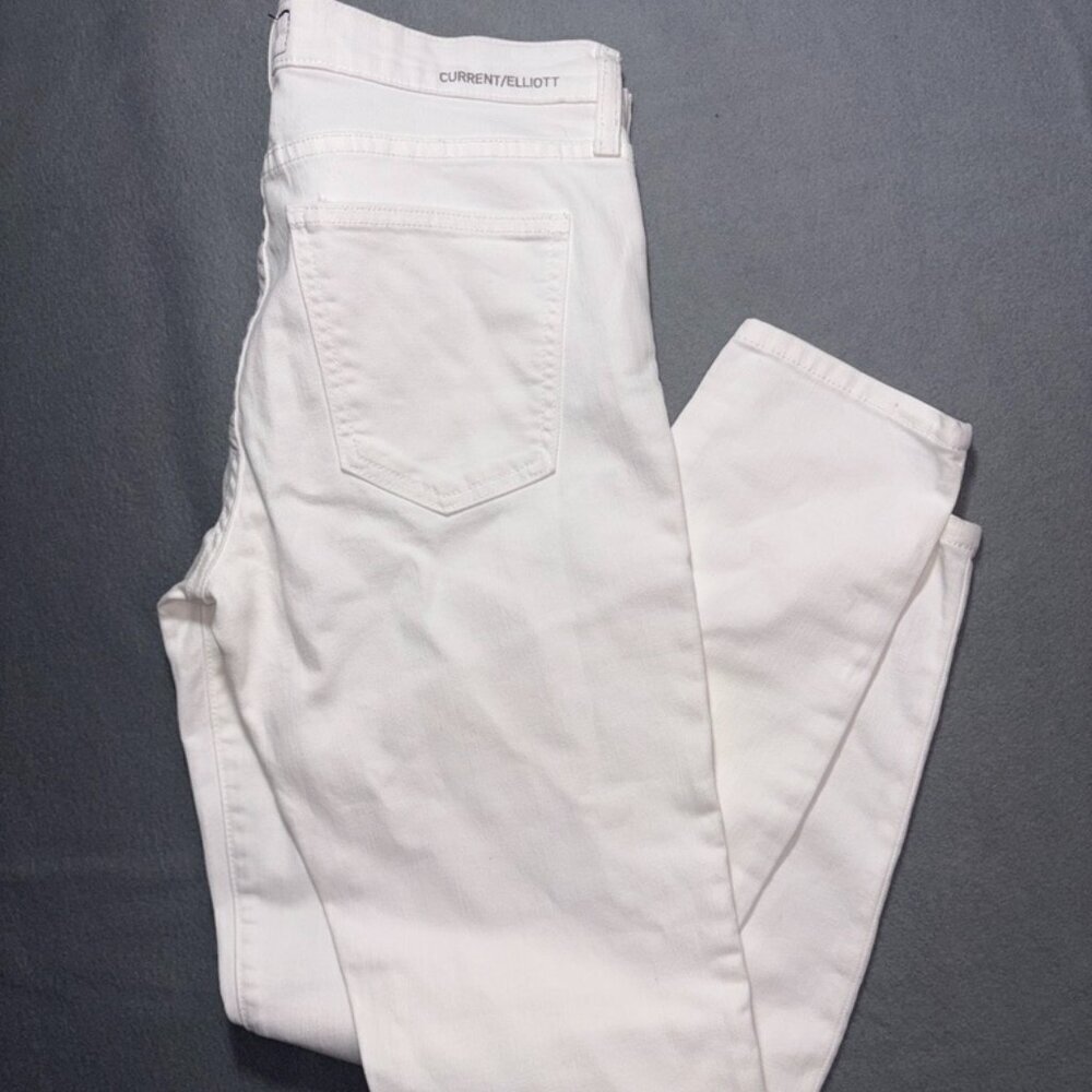 Current/Elliott The Stilleto Skinny Jean White Classic Traditional sz. 28